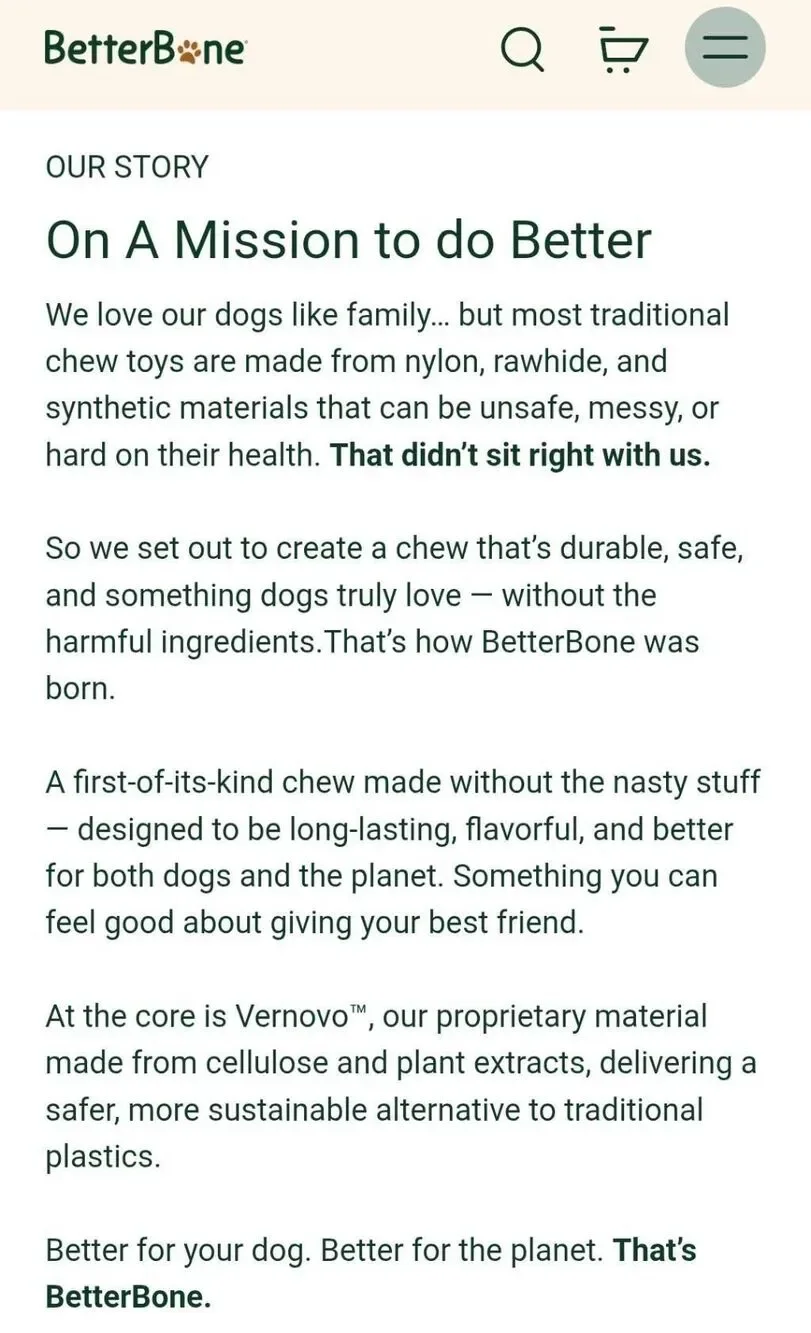 NIB 6pk BetterBone Small Dog Medium Hard Veggie Beef Flavor Chews Treats Toy